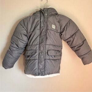 Calvin Klein Jeans Charcoal Puffer Winter Jacket for Kids size 6